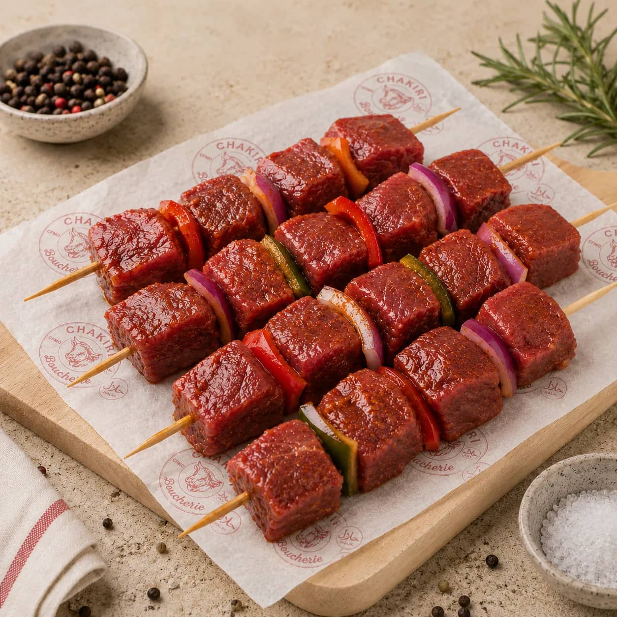 Brochette de bœuf miel abricot