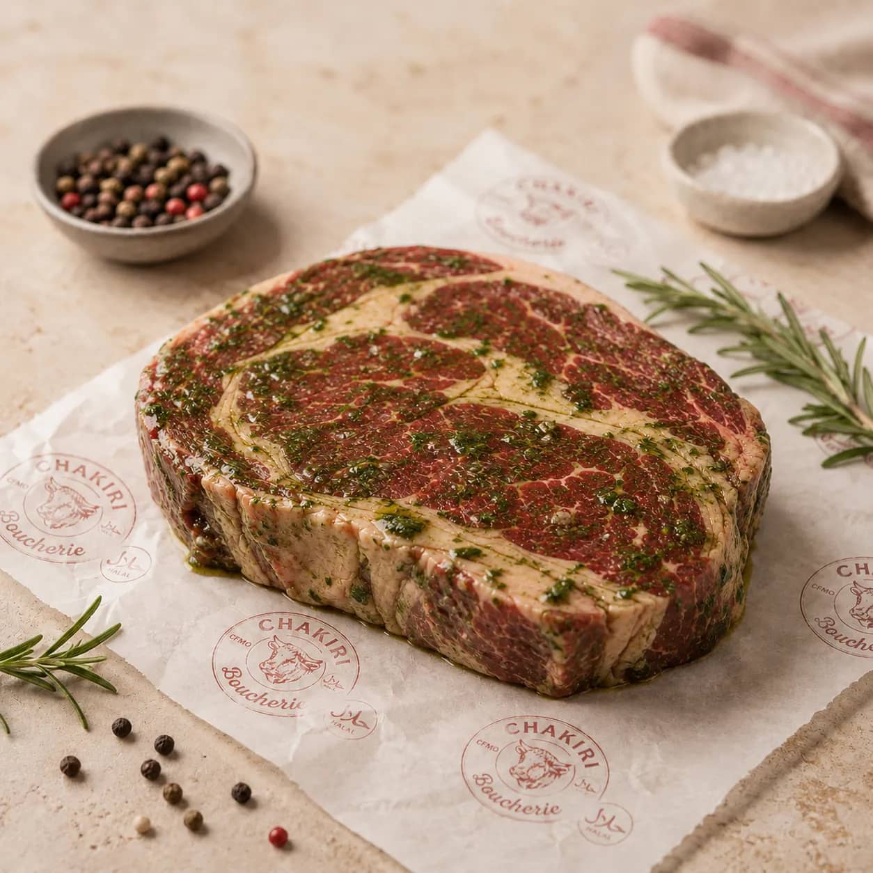 Entrecôte maître d'hôtel Blanc Bleu Belge